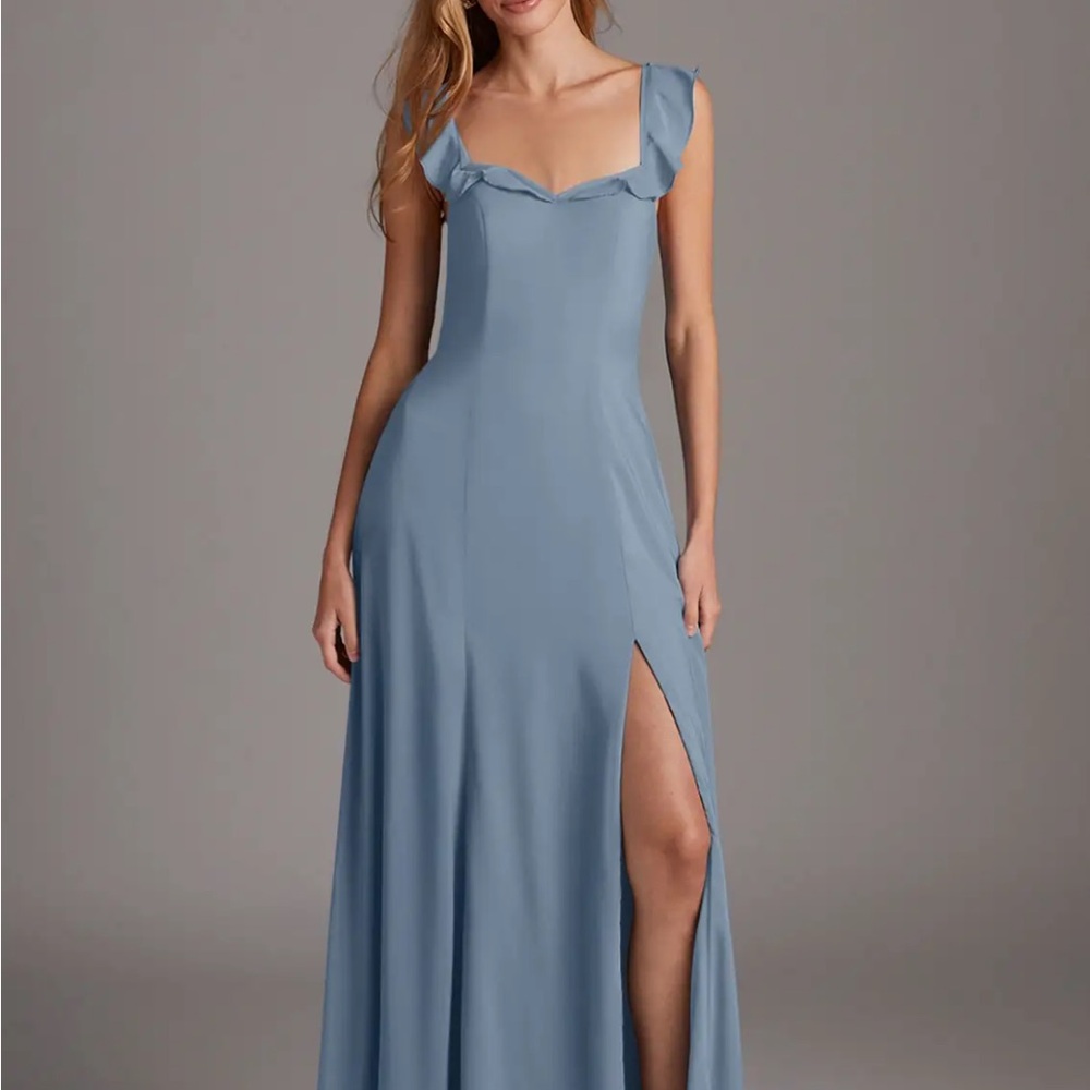 Elegant Blue Sleeveless Gown- Azazie Arela